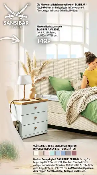 Ostermann Sansibar aalborg nachtkommode Angebot