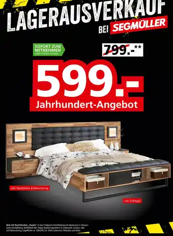 Segmüller Bett mit nachttischen fayola Angebot