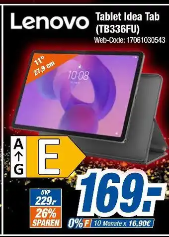 Expert Lenovo tablet idea tab (tb336fu) Angebot