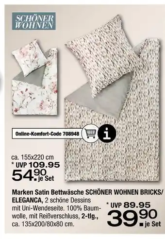 Ostermann Schöner wohnen marken satin bettwäsche Angebot