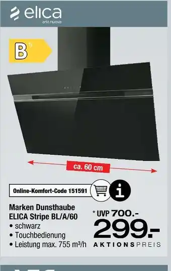 Ostermann Elica marken dunsthaube stripe bl/a/60 Angebot