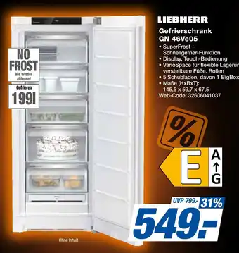 Expert Liebherr gefrierschrank gn 46ve05 Angebot