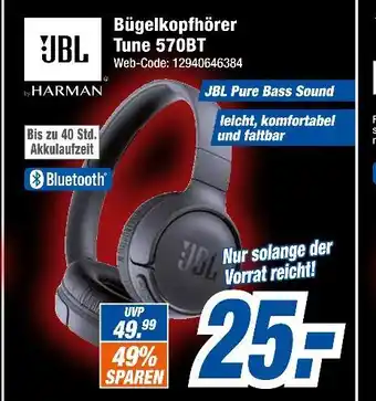 Expert Jbl bügelkopfhörer tune 570bt Angebot