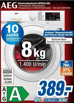 Expert Aeg waschvollautomat l6fba51480 Angebot