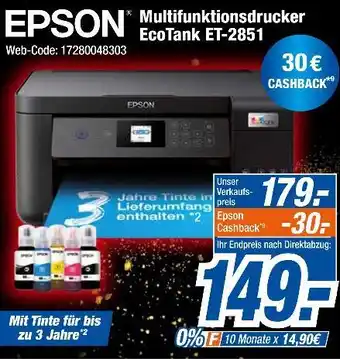 Expert Epson multifunktionsdrucker ecotank et-2851 Angebot