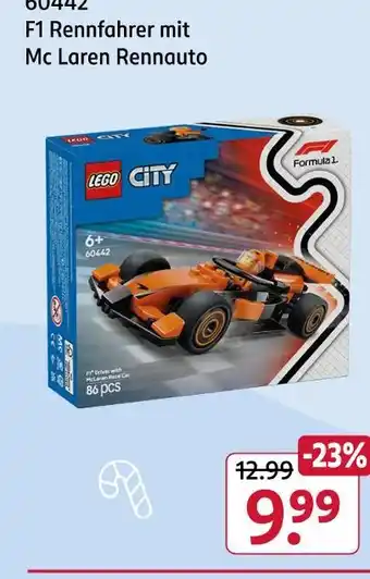 Rossmann Lego f1 rennfahrer mit mc laren rennauto Angebot