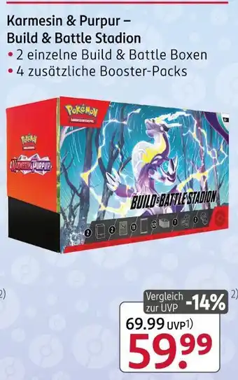 Rossmann Pokemon karmesin & purpur – build & battle stadion Angebot