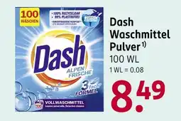 Rossmann Dash waschmittel pulver Angebot