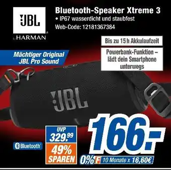 Expert Jbl bluetooth-speaker xtreme 3 Angebot
