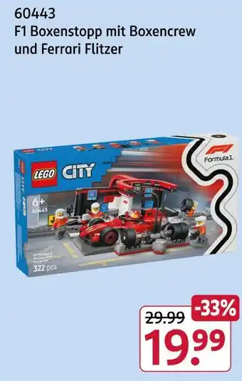 Rossmann Lego city f1 boxenstopp mit boxencrew und ferrari flitzer Angebot