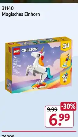 Rossmann Lego creator magisches einhorn Angebot