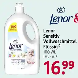 Rossmann Lenor sensitiv vollwaschmittel flüssig Angebot