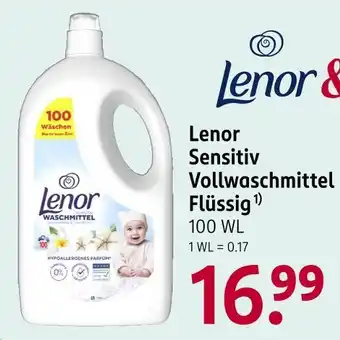 Rossmann Lenor sensitiv vollwaschmittel flüssig Angebot