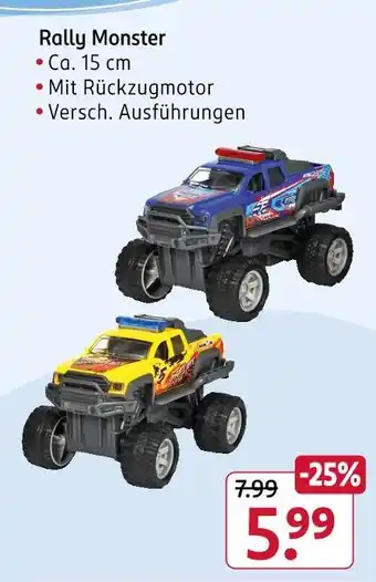 Rossmann Dickie rally monster Angebot