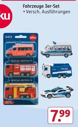 Rossmann Siku fahrzeuge 3er-set Angebot