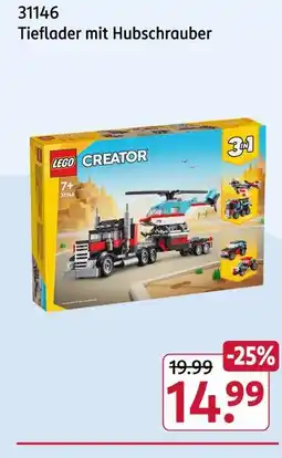 Rossmann Lego 31146 tieflader mit hubschrauber Angebot