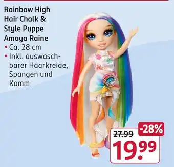 Rossmann Rainbow high hair chalk & style puppe amaya raine Angebot
