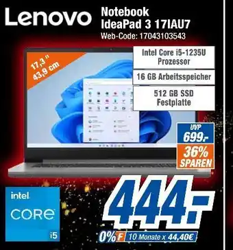 Expert Lenovo notebook ideapad 3 17iau7 Angebot