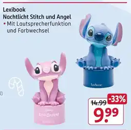 Rossmann Lexibook nachtlicht stitch und angel Angebot