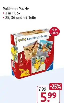 Rossmann Ravensburger pokémon puzzle Angebot