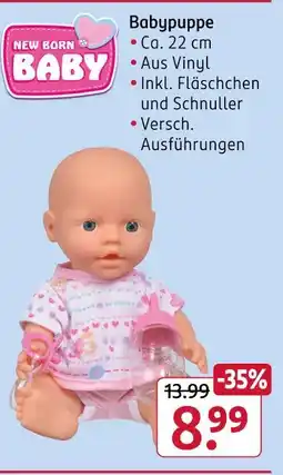 Rossmann New born baby babypuppe Angebot
