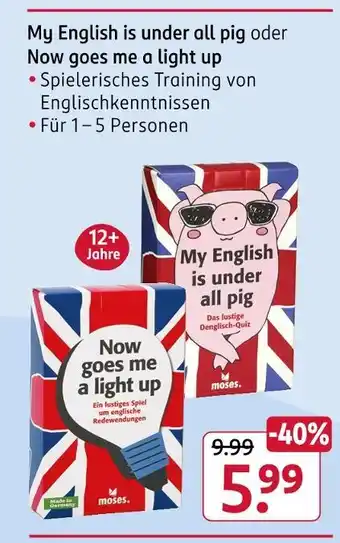 Rossmann Moses. my english is under all pig Angebot
