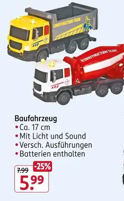 Rossmann Dickie baufahrzeug Angebot