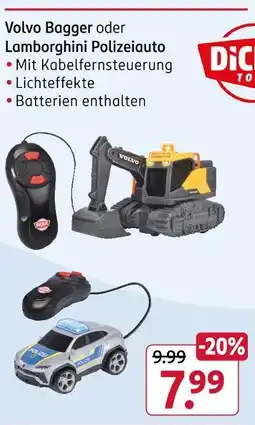 Rossmann Volvo oder lamborghini bagger oder polizeiauto Angebot