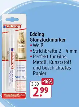 Rossmann Edding glanzlackmarker Angebot