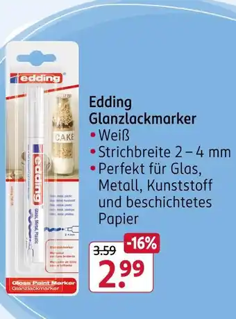 Rossmann Edding glanzlackmarker Angebot
