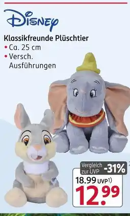 Rossmann Disney klassikfreunde plüschtier Angebot