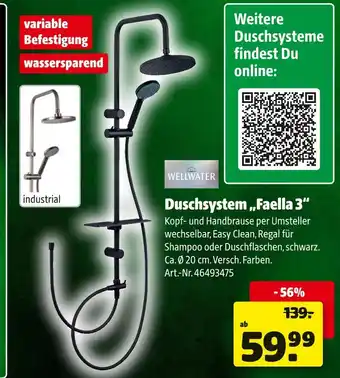 Hagebau Wellwater duschsystem faella 3 Angebot