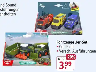 Rossmann Dickie fahrzeuge 3er-set Angebot