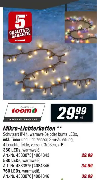 toom Baumarkt Toom mikro-lichterketten Angebot