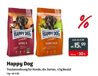 Das Futterhaus Happy dog trockennahrung für hunde Angebot