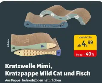 Das Futterhaus Trixie kratzwelle mimi, kratzpappe wild cat und fisch Angebot