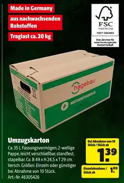 Hagebau Hagebau umzugskarton Angebot