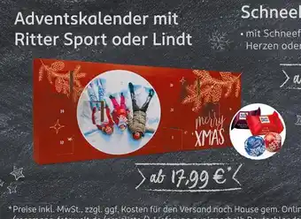 Rossmann Adventskalender ritter sport oder lindt Angebot