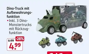 Rossmann Dino-truck mit aufbewahrungsfunktion Angebot