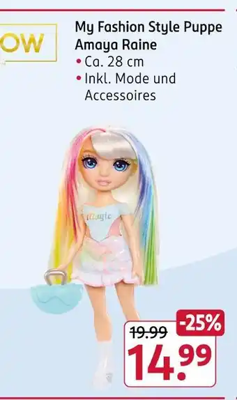 Rossmann Rainbow high my fashion style puppe amaya raine Angebot