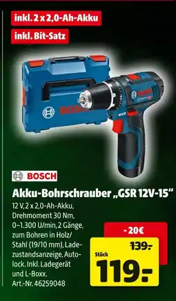 Hagebau Bosch akku-bohrschrauber „gsr 12v-15“ Angebot
