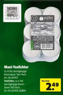 Hagebau Müller maxi-teelichter Angebot