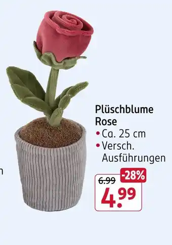 Rossmann Plüschblume rose Angebot