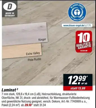 toom Baumarkt Laminat Angebot