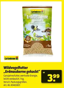 Hagebau Gartenkrone wildvogelfutter erdnusskerne gehackt Angebot