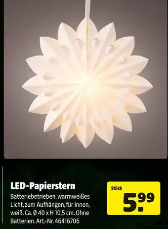 Hagebau Led-papierstern Angebot