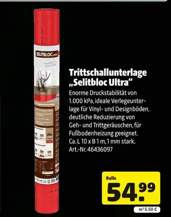 Hagebau Trittschallunterlage „selitbloc ultra“ Angebot