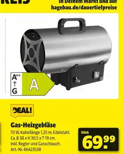 Hagebau Gas-heizgebläse Angebot
