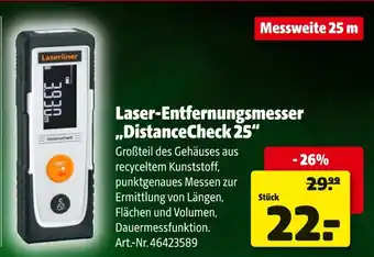 Hagebau Laserliner laser-entfernungsmesser „distancecheck 25“ Angebot