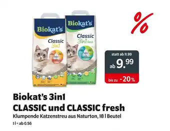 Das Futterhaus Biokat's classic und classic fresh Angebot